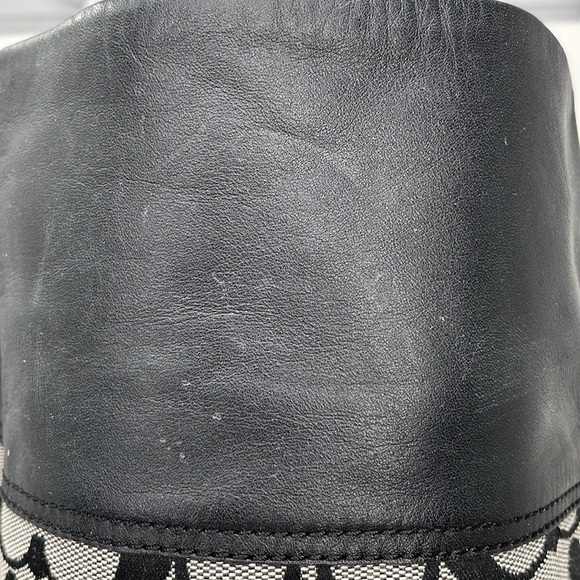 Coach Boots Women's 8.5 Grey Black Chrissi All-Over Print Knee High - Picture 13 of 14